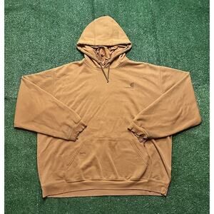 Vintage 90s Light Brown Distressed Carhartt Workwear Hoodie